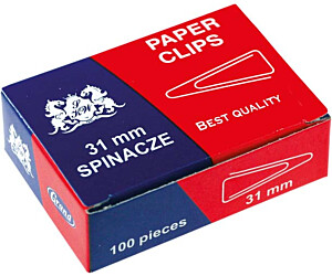 Spinacz T-31 mm GRAND trójkątny 10op x 100sztuk 110-1387