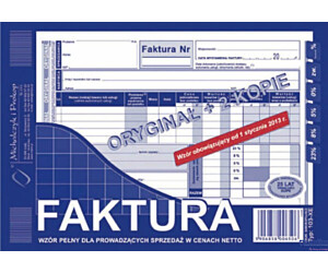 103-XE Faktura VAT A5 80kartek oryginał + 2kopie MICHALCZYK i PROKOP