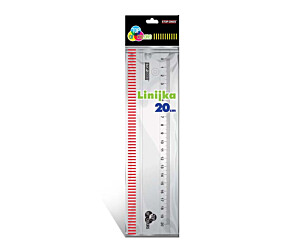 LINIJKA TOP-2000 20CM PLASTIKOWA