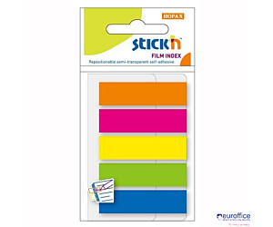 Zakładki indeksujące 45x12mm mix 5 kolorów neon STICK"N 21050
