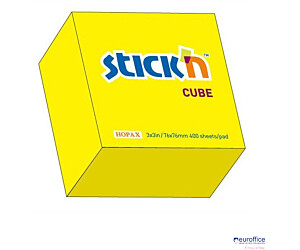 Bloczek STICKN 76x76mm 400k żółty neonowy 21010
