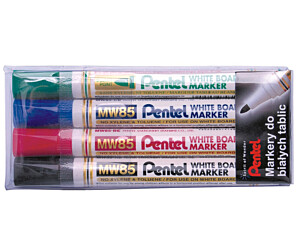 Marker do tablic PENTEL komplet 4szt MW85-4W suchościeralny 4 kolory