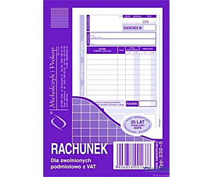 232-5 Rachunek MICHALCZYK&PROKOP A6 (pion) 80 kartek