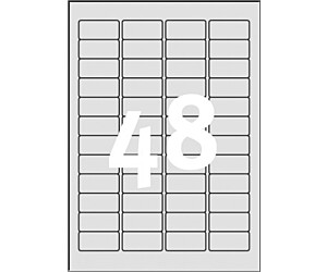 Etykiety znamionowe L6009-20 45,7 x 21,2 20ark srebrne, poliestrowe, Avery Zweckform
