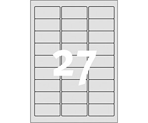 Etykiety znamionowe L6011-20 63,5 x 29,6 20 ark. poliestrowe, srebrne, Avery Zweckform