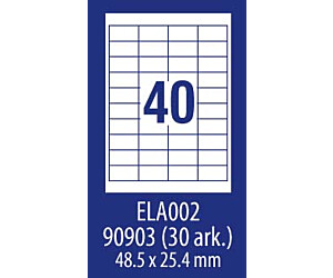 ETYKIETA AVERY ZWECKFORM ECONOMY E100 ELA050 48,5X16,9MM 100 ARKUSZY