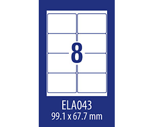 Etykiety uniwersalne ELA038 105 x 42,3 100 ark Economy Europe100 by Avery Zweckform