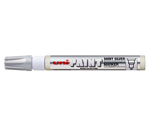 MARKER OLEJOWY UNI PX-20 BŁYSZCZĄCY SREBRNY OKRĄGŁA KOŃCÓWKA