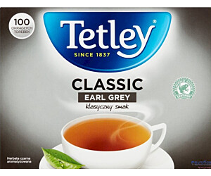 Herbata TETLEY CLASSIC EARL GREY czarna 100 saszetek bez zawieszki