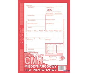 800-2N CMR A4 80kartek 1+4 numerowany międzynarodowy list przewozowy M&P