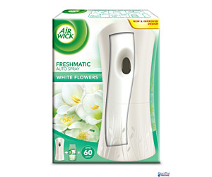 AIR WICK odświeżacz automat.doz.+wkład 250ml Białe Kwiaty 073133