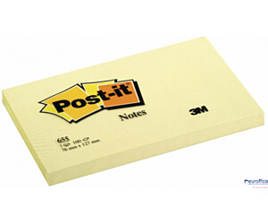 Bloczek samoprzylepny POST-IT_ (655), 127x76mm, 1x100 kart., żółty