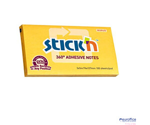 Bloczek STICKN 127x76mm 360stopni ciemno zółty 21555