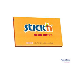 Bloczek STICKN 127x76mm pomarańczowy neonowy 100k 21168 STICKN