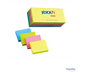Bloczek STICKN 38x51mm mix neonowy 12 bloczków x 100 kartek 21532