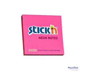 Bloczek STICK"N 76x76mm ciemnoróżowy neonowy 100k 21165 STICK"N