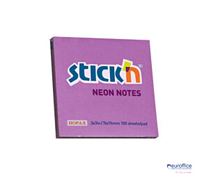 Bloczek STICKN 76x76mm fioletowy neonowy 100k 21210 STICKN