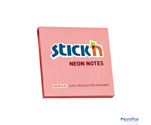 Bloczek STICKN 76x76mm różowy neonowy 100k 21166 STICKN