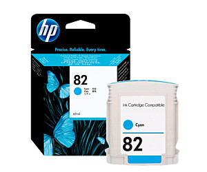 Tusz HP 82 do Designjet 100/200/500/510/800 | 69 ml | cyan