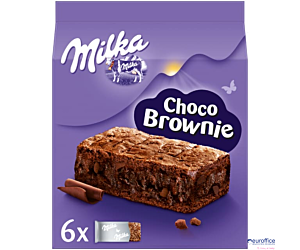 Ciastka MILKA CHOCO BROWNIE z czekoladą i kawałkami czekolady mlecznej 6 szt, 150g