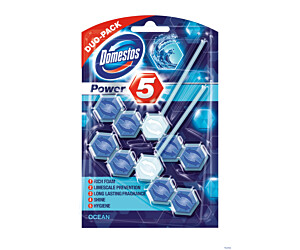 DOMESTOS Zawieszka do toalety POWER5 DUO OCEAN 5x2x55g *23984