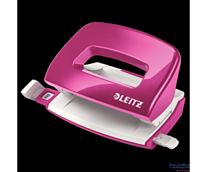 Dziurkacz mini LEITZ WOW metalowy różowy metalik 50601023