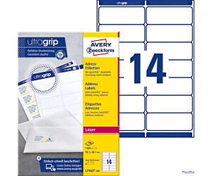Etykiety adresowe L7163-100 99,1 x 38,1 100 ark Avery Zweckform