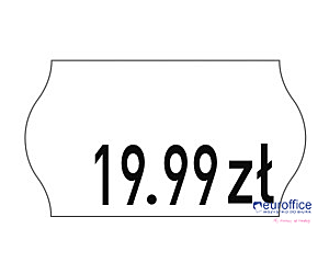 Etykiety cenowe w rolce do metkownicy jednorzędowej Meto 22x12 mm, białe opakowanie 6 rolek M30014353