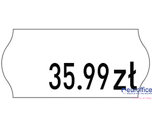 Etykiety cenowe w rolce do metkownicy_ jednorzędowej Meto, 26x12 mm, białe opakowanie 6 rolek M30014350