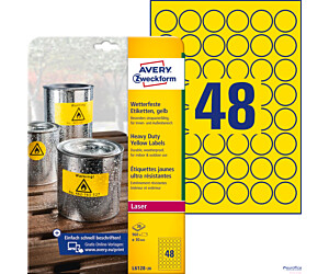 Etykiety Heavy Duty L6128-20 Q30 żółte 20 ark. poliestrowe Avery Zweckform