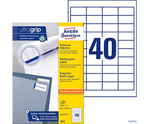 Etykiety uniwersalne 3657 48,5 x 25,4 100ark. trwałe, Avery Zweckform (X)