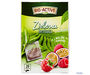 Herbata BIG-ACTIVE MALINA-MARAKUJA zielona kopert/30g