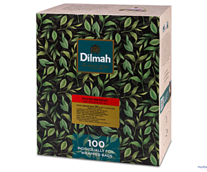 Herbata DILMAH English breakfast 100 kopert x2g czarna z zawieszką