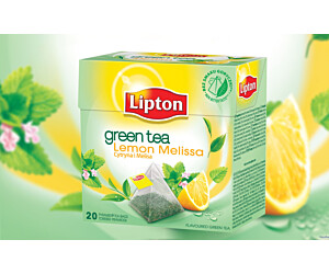 Herbata LIPTON PIRAMID GREEN LEMON MELISA (20 saszetek)