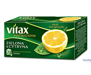 Herbata VITAX INSPIRATIONS zielona z cytryną (20 saszetek) 30g zawieszka