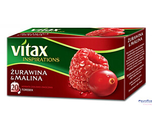 Herbata VITAX INSPIRATIONS Żurawina&Malina (20 saszetek) 40g zawieszka