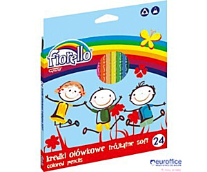 Kredki ołówkowe FIORELLO SUPER SOFT, 24 kolory, trójkątne 170-2188