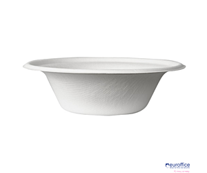 Miseczka z trzciny cukrowej 380ml, biała, op. 100 szt., 100% biodegradowalna 90109