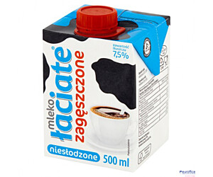 Mleko ŁACIATE UHT 7,5% zagęszczone niesłodzone 500 ml