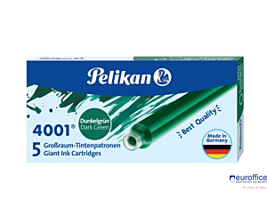 Naboje do piór długie ciemnozielone 300004043 PELIKAN