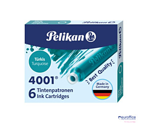 Naboje do piór, krótkie turkusowe 400142569 PELIKAN