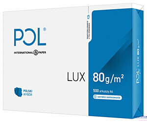 Papier xero A4 POLLUX 80g klasa białości B 161 karton 5 ryz
