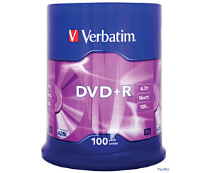 Płyta DVD+R VERBATIM CAKE (100) Matt Silver 4.7GB x16 AZO 43551