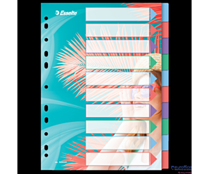 Przekładki Colour Breeze PP A4, 10 przekładek Esselte 628500