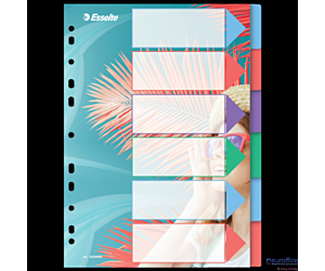 Przekładki ColourBreeze PP A4, 6 przekładek Esselte 628499