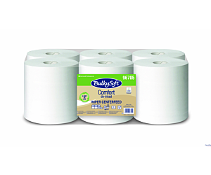 Ręcznik w roli midi centralnego dozowania Comfort de-inked (6rolek) biały, celuloza, 2w, 108m, 96705 BULKYSOFT