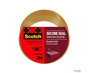Scotch_ Secure Seal, taśma pakowa, brązowa, 50 mm x 50 m, 1 roleka/opakowanie BARDZO MOCNA, kauczukowa 7100300848