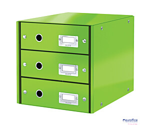 Pojemnik z 3 szufladami Leitz C&S WOW, zielony 60480054