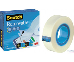 Taśma biurowa, do repozycjonowania SCOTCH Removable (811), matowa, 19mm, 32, 9m