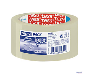 Taśma pakowa 66mx50mm STRONG transparentna 57167-00000-05 TS TESA